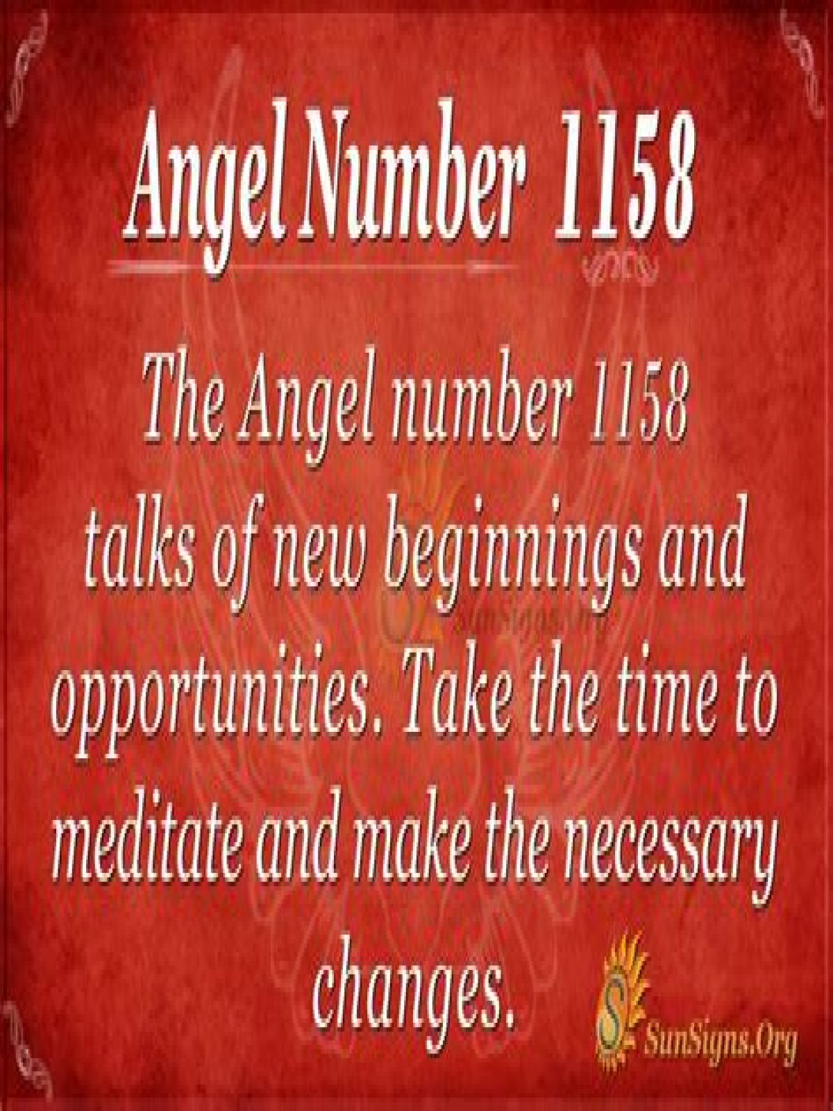
ANGEL NUMBER 1158
