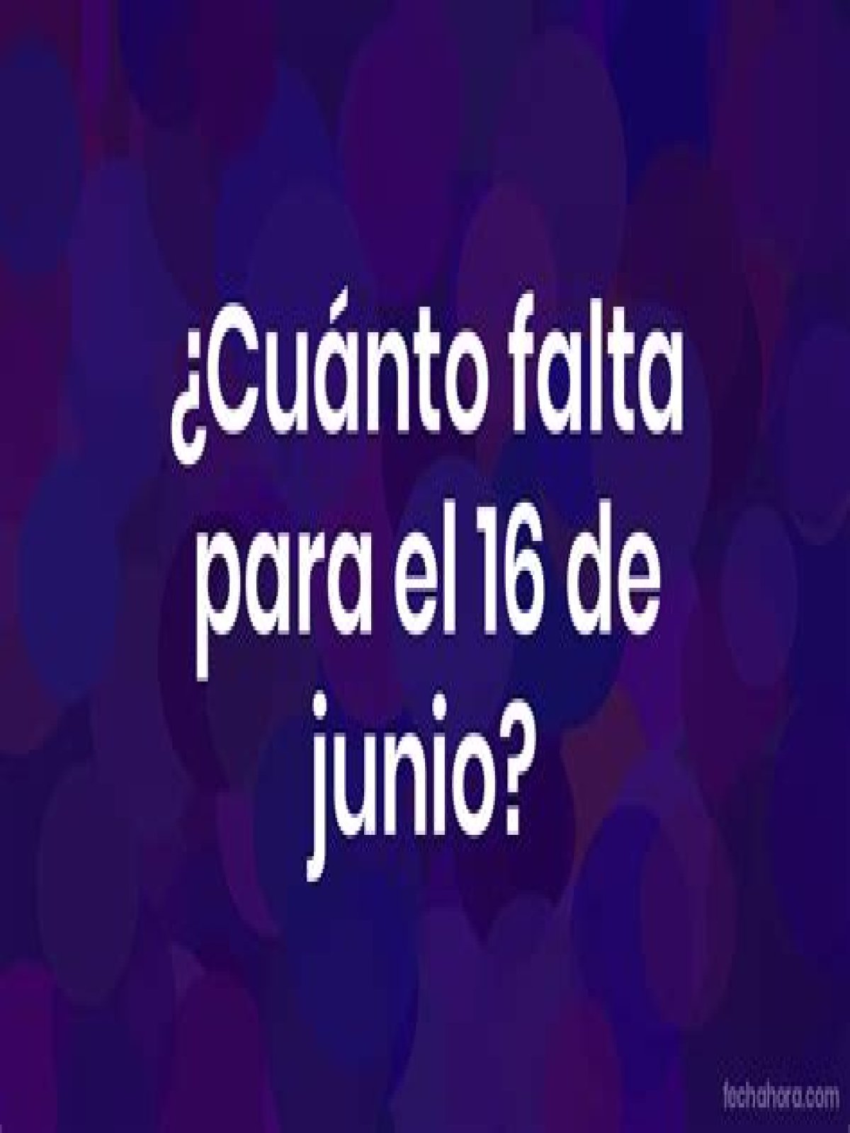 ¿Cuánto falta al 9 de junio?