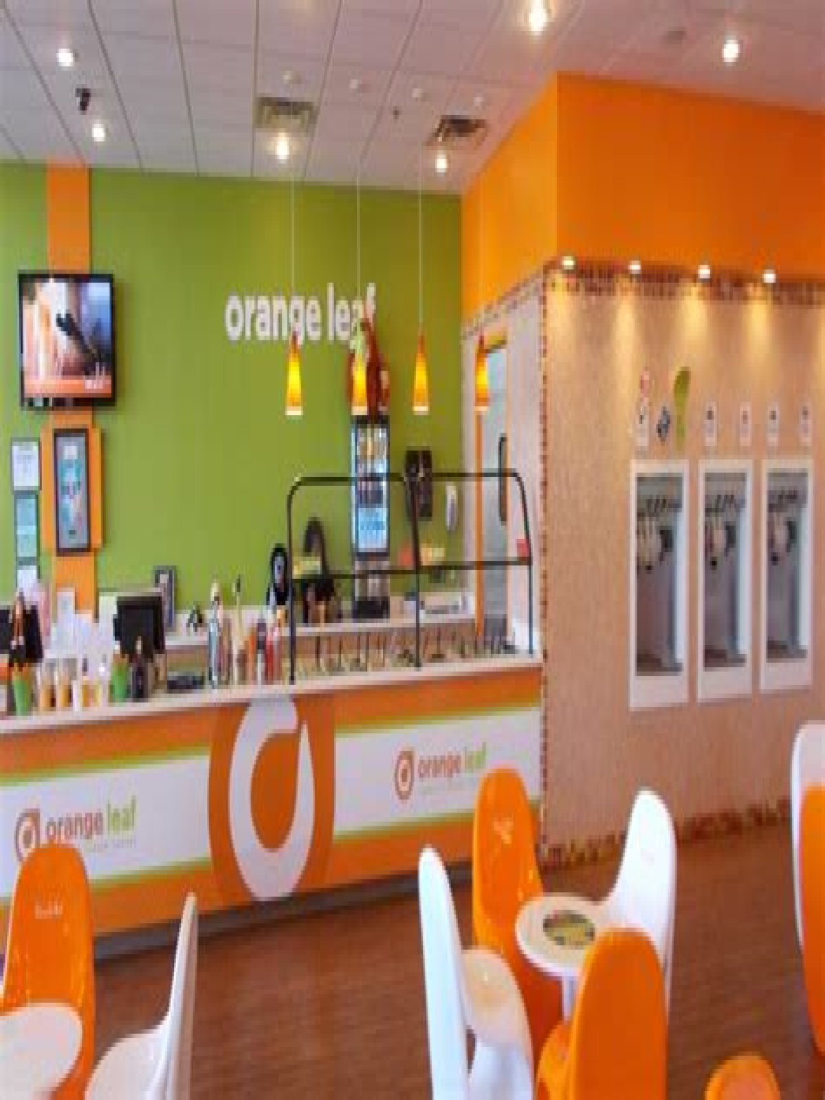 How much is yogurt at Orange Leaf?