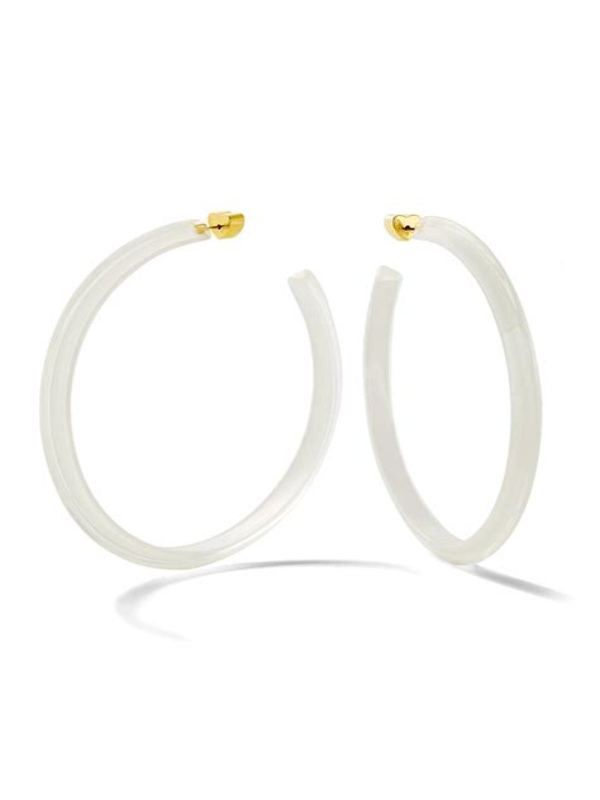 White Hoop Earrings a la Tracee Ellis Ross’ Alison Lou Pair